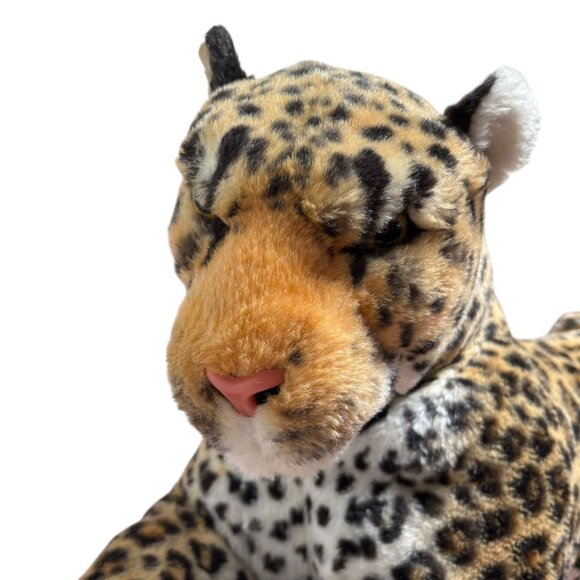 Vintage Realistic Leopard Plush Stuffed Animal Toy 32 in Lifelike Cheetah - Picture 5 of 8